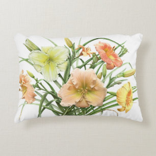 Daylily Bouquet Decorative Cushion