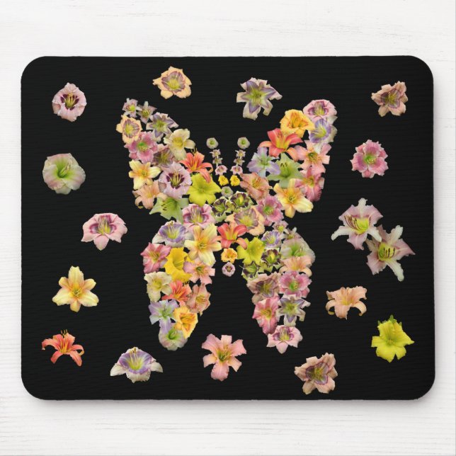 Daylily Butterfly Mouse Pad (Front)