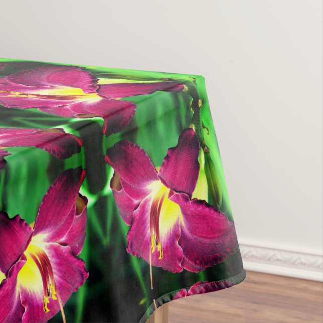 Daylily Flower Close Up Abstract     Tablecloth (In Situ)