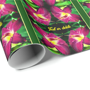 Daylily Flower Close Up Personalised Wrapping Paper