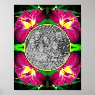 Daylily Flower Frame Create Your Own Photo Poster