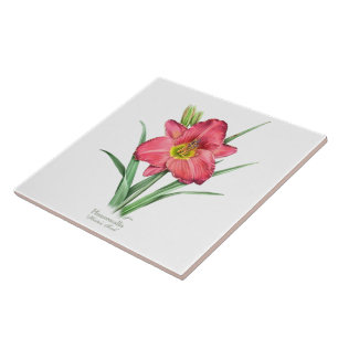 Daylily - Hunter's Torch Ceramic Tile