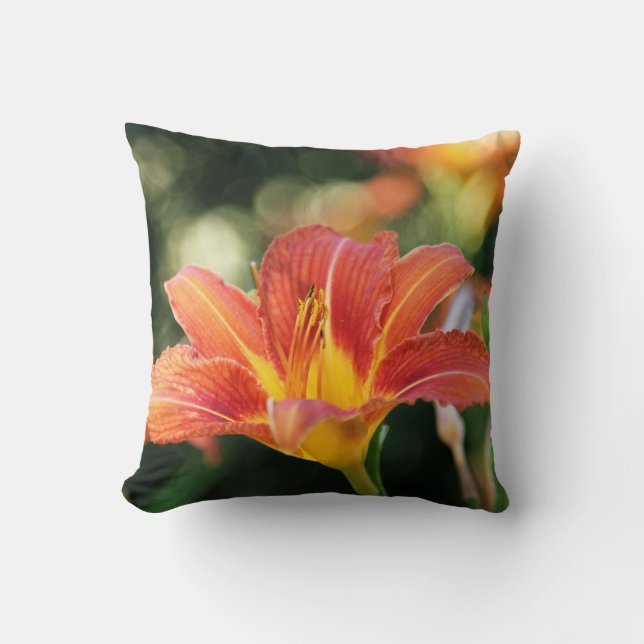 Daylily Throw Pillow (Front)