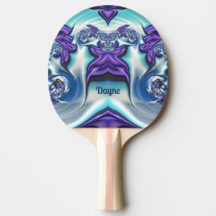 DAYNE ~ PURPLE CREEP ~ Original Fractal ~ Ping Pong Paddle