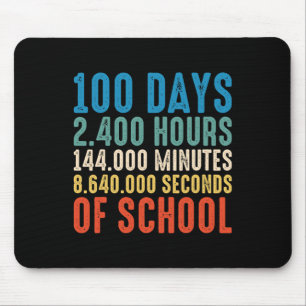Days 2400 Hours Of School Teacher And Student Vint Mouse Pad