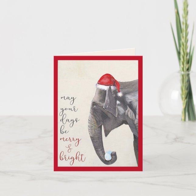 Days be Merry & Bright Christmas Greeting Card (Front)