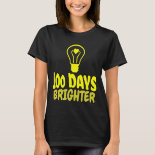 Days Brighter Happy 100 Days Of School Boys Girls T-Shirt