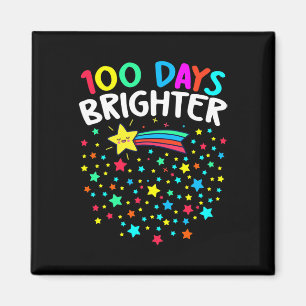 Days Brighter Happy 100 Days Of School Teachers Ki Magnet