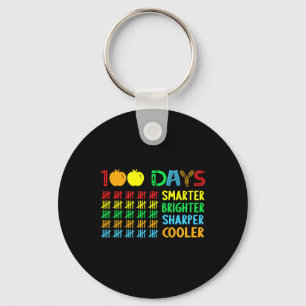 Days Brighter Smarter Sharper 100 Days Of School Key Ring