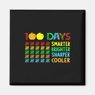 Days Brighter Smarter Sharper 100 Days Of School  Magnet
