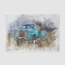 Days Gone By, Vintage Pickup Truck, Teal