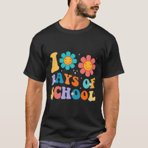 Days Happy 100th Day Of School Teacher Kids Retro T-Shirt