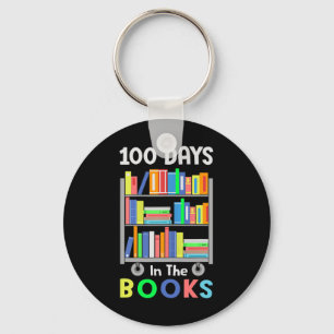 Days In The Books Reading Librarian Teacher Studen Key Ring