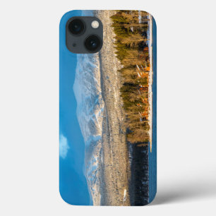 Days Last Light Shines On Ski Runs Of Whitefish iPhone 13 Case