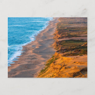 Days Last Light Strikes The Sandy Shore Of Point Postcard