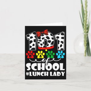 Days Lunch Lady Cute Dog Lover Student Or Teacher Card