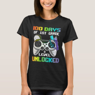 Days Of 1st Grade Level Unlocked Gamer Video Games T-Shirt