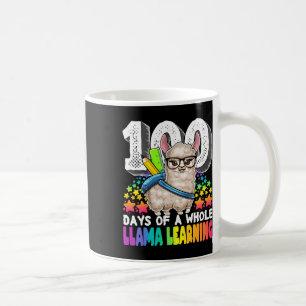 Days Of A Whole Llama Learning 100 Days Of School Coffee Mug