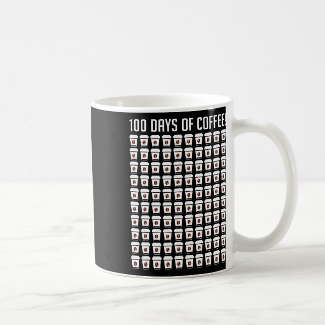 Days Of Coffee Teacher Appreciation 100th Day Nove Coffee Mug (Right)