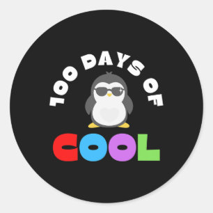 Days Of Cool Hundred Days 100th Day Of School Teac Classic Round Sticker