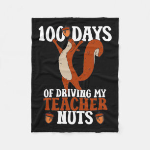 Days Of Driving Teacher Nuts School Retro Team 1  Fleece Blanket