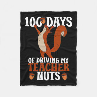 Days Of Driving Teacher Nuts School Retro Team 1  Fleece Blanket