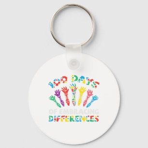 Days Of Embracing Autism 100th Day School Sped Tea Key Ring