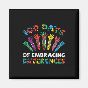 Days Of Embracing Autism 100th Day School Sped Tea Magnet