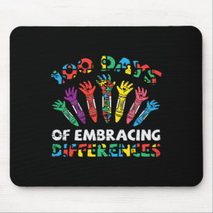 Days Of Embracing Autism 100th Day School Sped Tea Mouse Pad