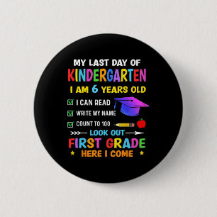 Days Of Kindergarten Graduation 2024 Graduate Boys 6 Cm Round Badge