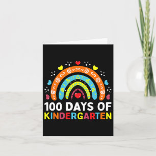 Days Of Kindergarten School Teacher Or Student Sma Card
