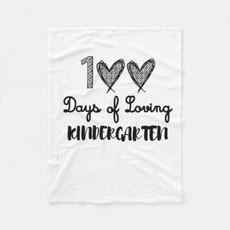 Days Of Loving Kindergarten Fun Teacher Tees Fleece Blanket