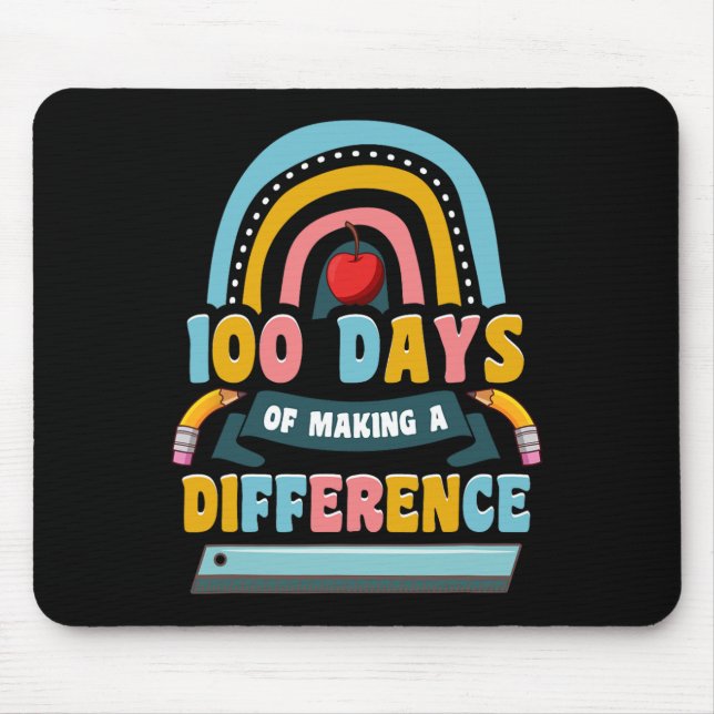 Days Of Making A Difference Rainbow Kids Teacher S Mouse Pad (Front)