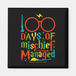 Days Of Mischief Managed Teacher Kid 100th Day Of Magnet