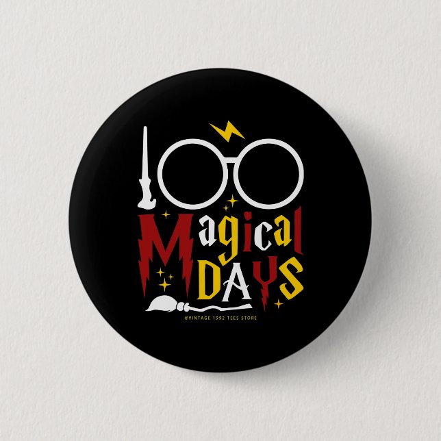 Days Of Mischief Managed Teachers Kids 100 Magical 6 Cm Round Badge (Front)