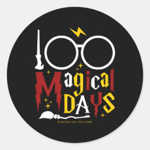 Days Of Mischief Managed Teachers Kids 100 Magical Classic Round Sticker