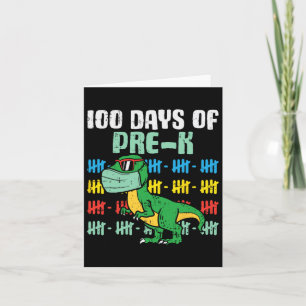 Days Of Pre-k Trex Dinosaur In Mask Quarantine Boy Card