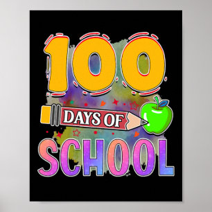 Days Of School 100 Days Of School  Poster