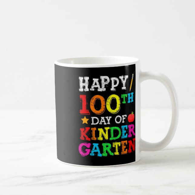 Days Of School 100th Day Of School Kindergarten  Coffee Mug (Right)