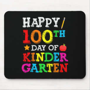 Days Of School 100th Day Of School Kindergarten Mouse Pad