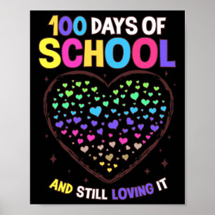 Days Of School 100th Day Of School Teacher Student Poster