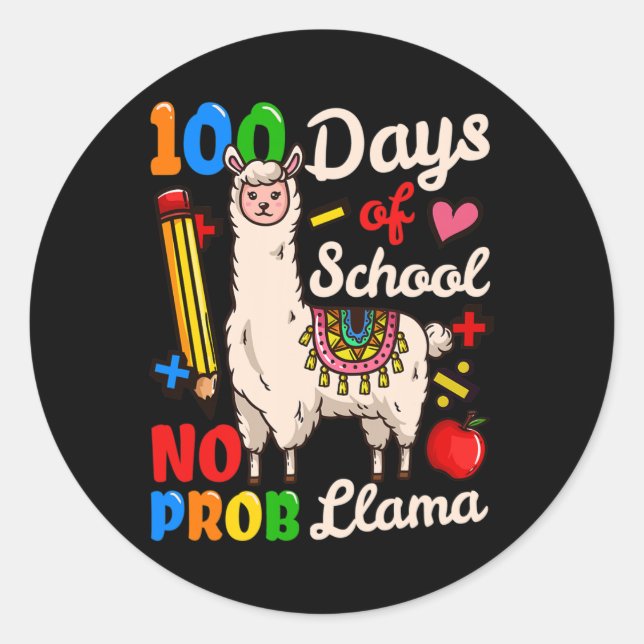 Days Of School 2  Classic Round Sticker (Front)