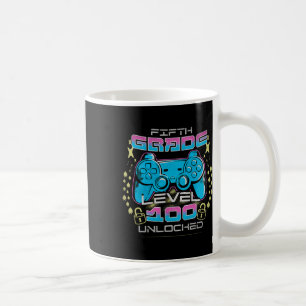 Days Of School 5th Grade Level Unlocked Video Game Coffee Mug