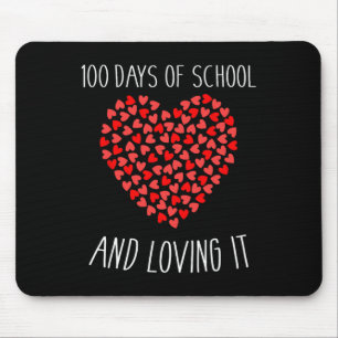 Days Of School And Loving It With Hearts For 100th Mouse Pad