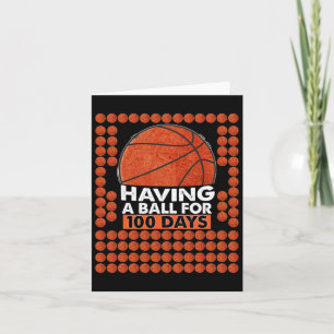 Days Of School Basketball 100th Day Balls For Boys Card
