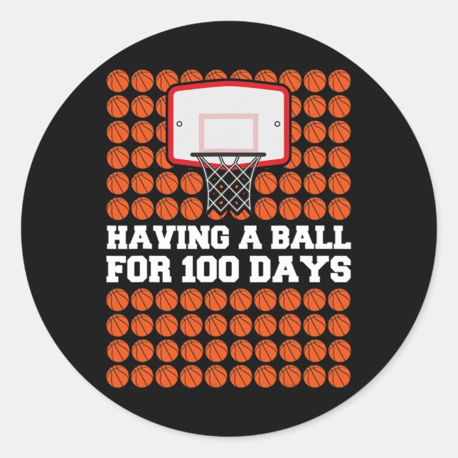 Days Of School Boys  Classic Round Sticker (Front)