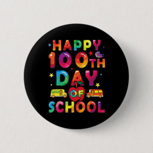 Days Of School Boys Girls Happy 100 Days Of School 6 Cm Round Badge