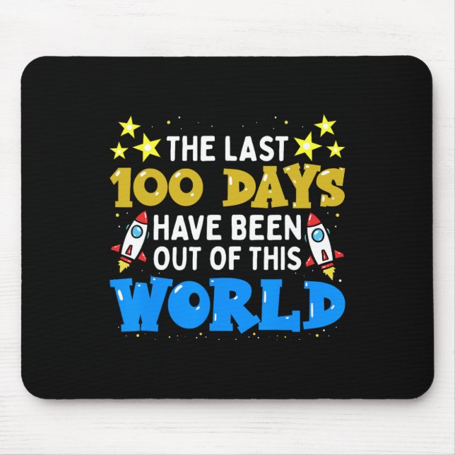 Days Of School Boys Outer Space Astronaut Rocket S Mouse Pad (Front)