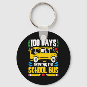 Days Of School Bus Driving Key Ring