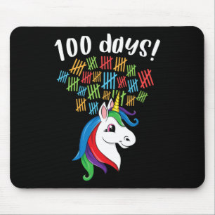 Days Of School Costume Girl Kid Unicorn Rainbow Mouse Pad
